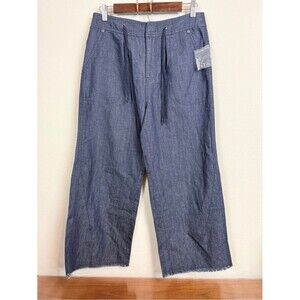 Marrakech Oslo Wide Leg Cotton-Linen Blend Lightweight Pants 28 NWT